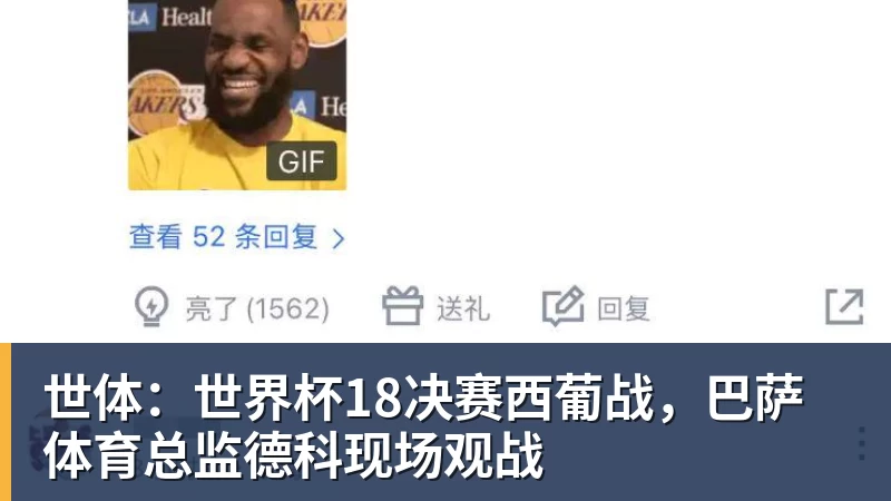 mk体育世体：世界杯18决赛西葡战，巴萨体育总监德科现场观战